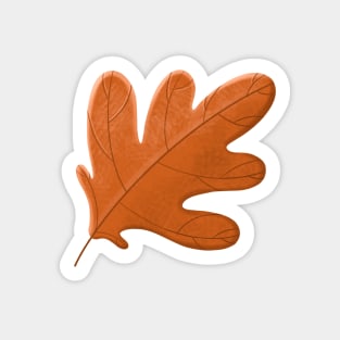 Autumn oak leaf red orange Sticker